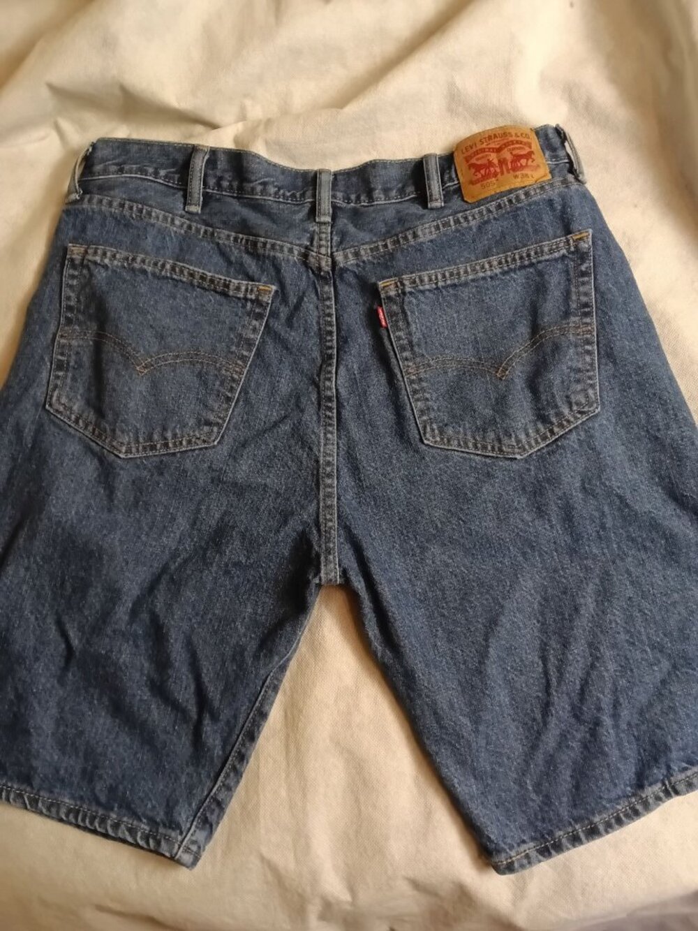 Levis 505 Men's Denim Shorts Size 38 Cotton 10" Inseam